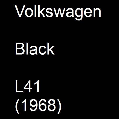 Volkswagen, Black, L41 (1968).